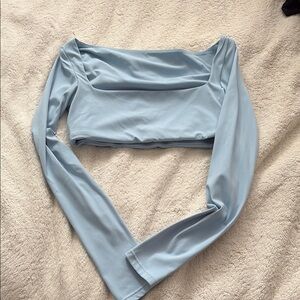 Women's Light Blue Long Sleeve Top